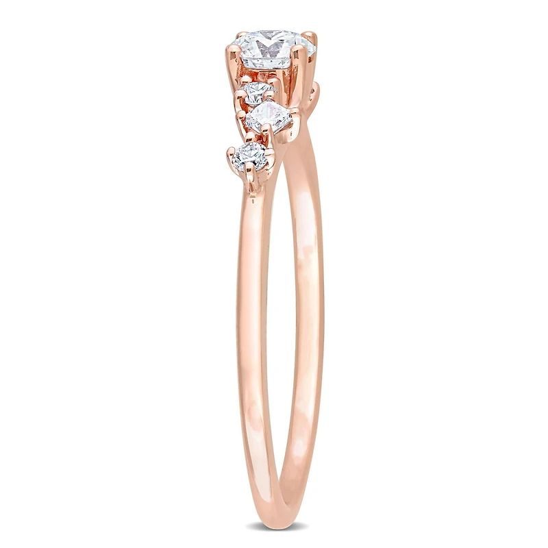 Bague de fiançailles Miabella en or rose 10K avec diamant 1/2 carat P.T.