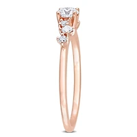 Bague de fiançailles Miabella en or rose 10K avec diamant 1/2 carat P.T.