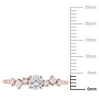 Bague de fiançailles Miabella en or rose 10K avec diamant 1/2 carat P.T.