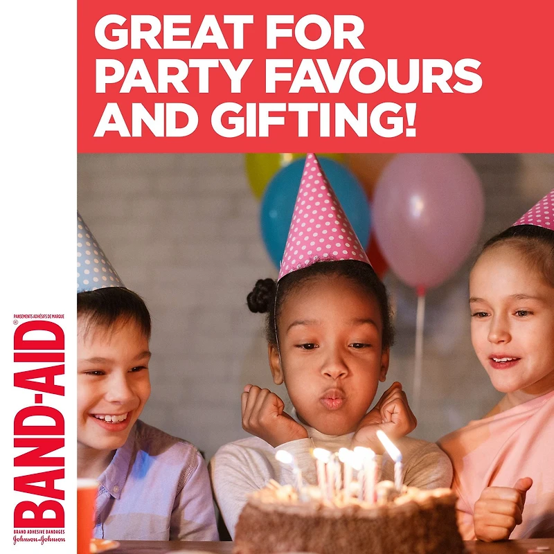 Pansements adhésifs stériles de premiers soins pour enfants Band-Aid à motifs de Princesses Disney, Recommandés par les médecins, 2 dimensions 20 pansements