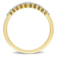 Miabella 1/5 Carat T.W. Diamond 14K Yellow Gold Graduated Semi-Eternity Ring