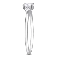 Miabella 1/2 Carat T.W. Diamond 14K White Gold 3-Stone Engagement Ring