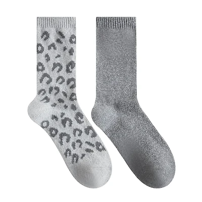 Secret Lounge Chaussettes Imprimées Léopard Mi-mollet 2P Pointures 6 à 10