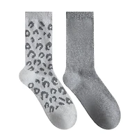 Secret Lounge Chaussettes Imprimées Léopard Mi-mollet 2P Pointures 6 à 10