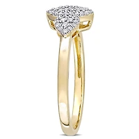 Miabella 1/5 Carat T.W. Diamond Yellow-Plated Sterling Silver Promise Ring
