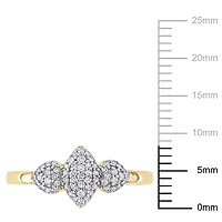 Miabella 1/5 Carat T.W. Diamond Yellow-Plated Sterling Silver Promise Ring