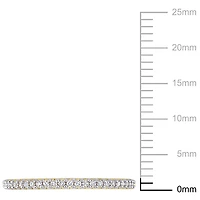 Miabella Bande de mariage en or jaune 14K avec diamant 1/8 carat P.T.
