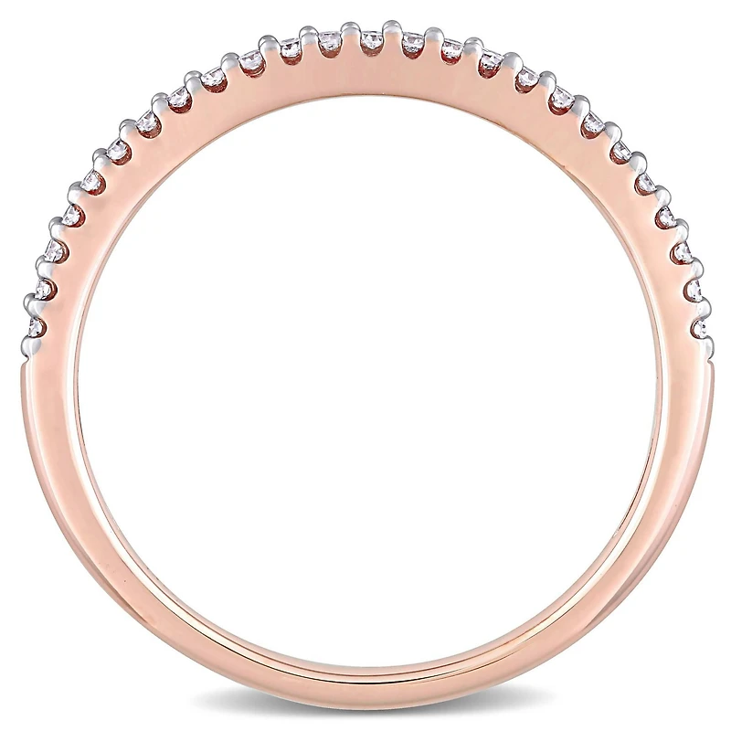 Miabella 1/8 Carat T.W. Diamond 14K Rose Gold Wedding Band
