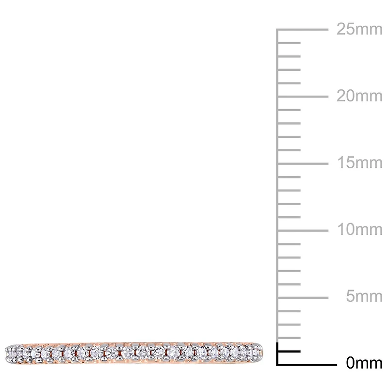 Miabella 1/8 Carat T.W. Diamond 14K Rose Gold Wedding Band