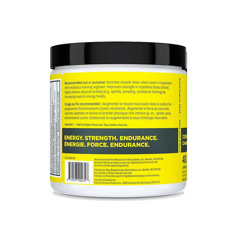 CON-CRET® Creatine HCl Lemon Lime Powder