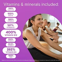 Multivitamines One A Day pour femmes – Vitamines quotidiennes pour femmes – Multivitamines pour femmes avec vitamines A, C et D, zinc pour le soutien immunitaire, vitamines E et B12, biotine, calcium et fer 250 comprimés