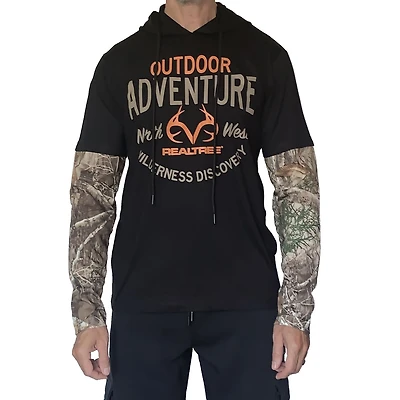 Real Tree long sleeve hooded fooler top