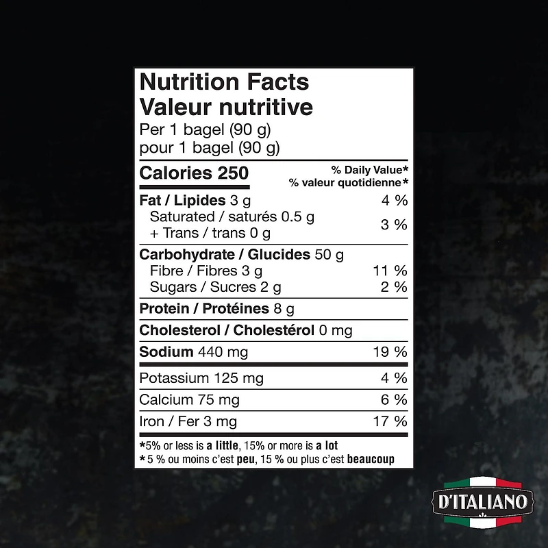 D’Italiano with Gusto!™ Everything & Herb Bagels, 540 g