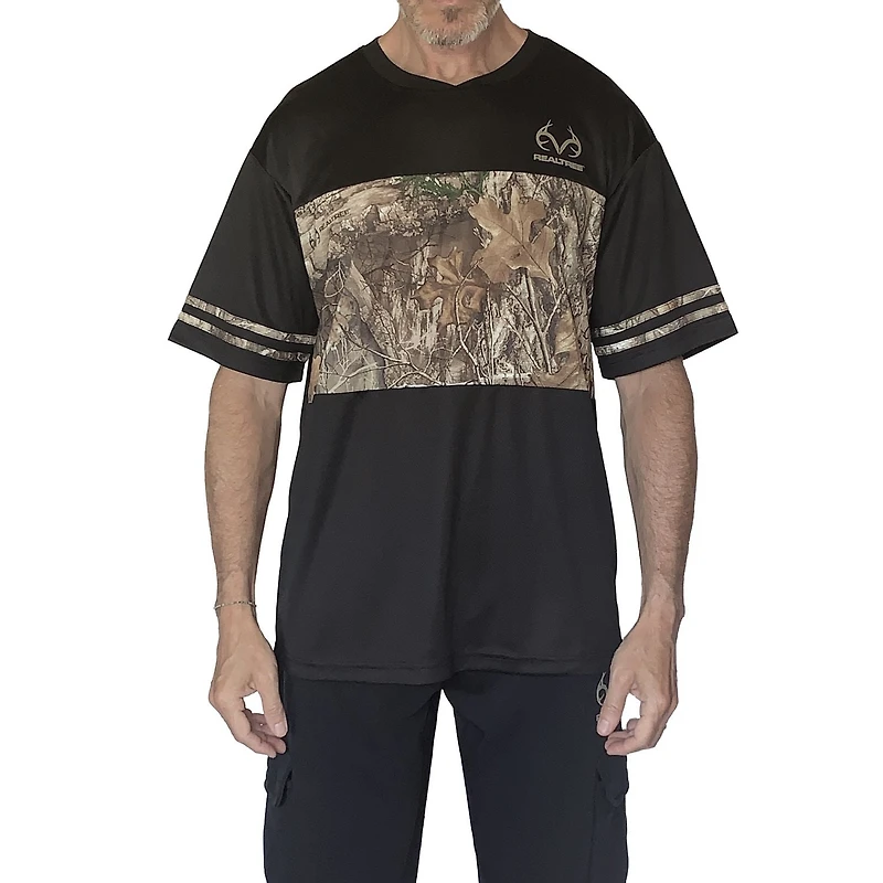 Real Tree Mesh Poly Jersey Short Sleeve Top