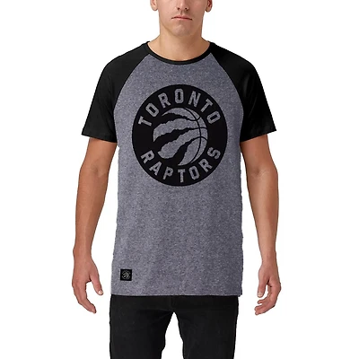 T-shirt graphique à manches courtes avec logo NBA Toronto Raptors Basketball pour homme gris et noir