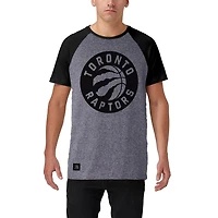 T-shirt graphique à manches courtes avec logo NBA Toronto Raptors Basketball pour homme gris et noir