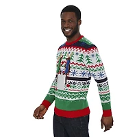 George Men's Christmas Light-Up Sweater