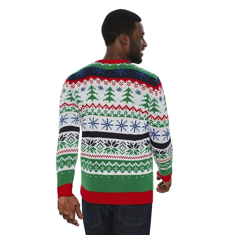 George Men's Christmas Light-Up Sweater