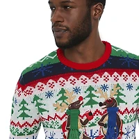 George Men's Christmas Light-Up Sweater