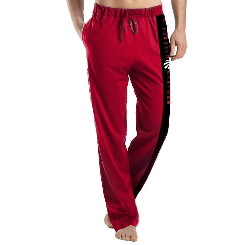 Pantalon de survêtement sous licence NBA Toronto Raptors Basketball pour homme rouge et noir