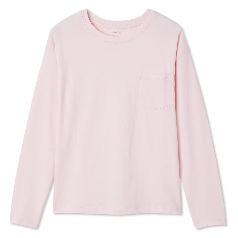 George Girls' Long Sleeve Pocket Tee