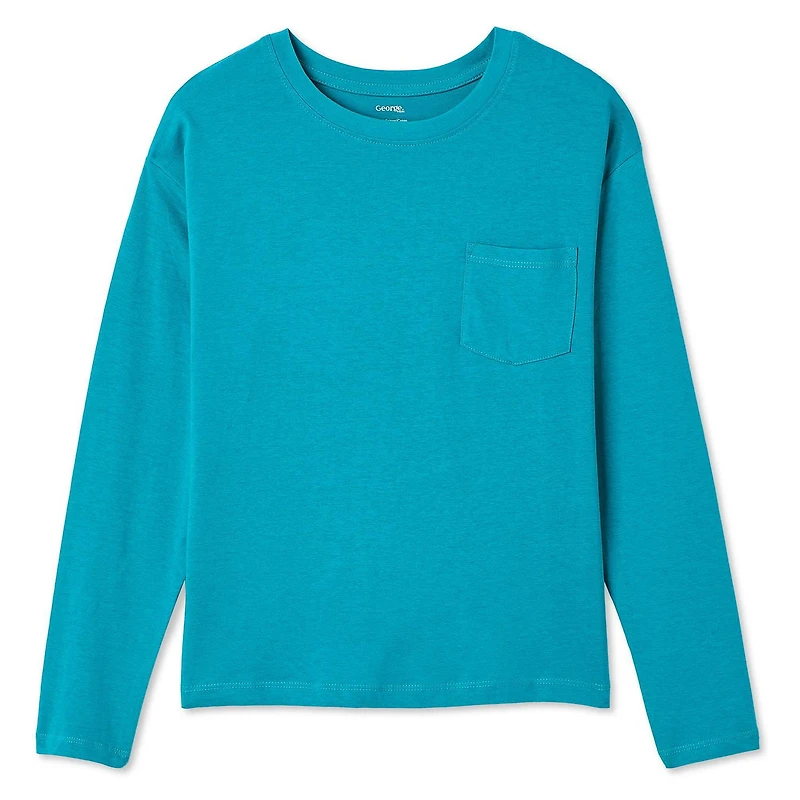 George Girls' Long Sleeve Pocket Tee