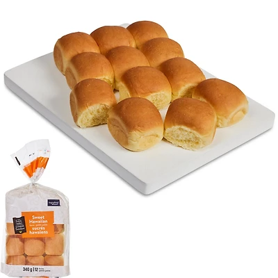 Petits pains sucrés hawaïens Mon marché fraîcheur 12 petits pains, 340 g