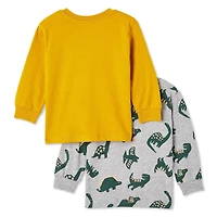 Lot de 2 t-shirts à col henley George pour bébés garçons Tailles 0-24 mois