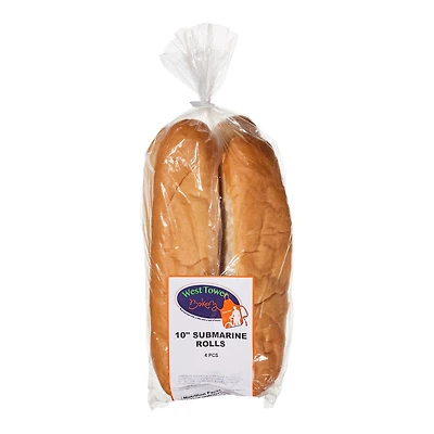 West Tower Bakery 10” Submarine Rolls