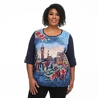 Penmans Plus Women's 3/4 Sleeve Sublimation Tee