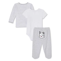 LOVE Ellen DeGeneres Infants' Unisex Cardigan 3-Piece Set