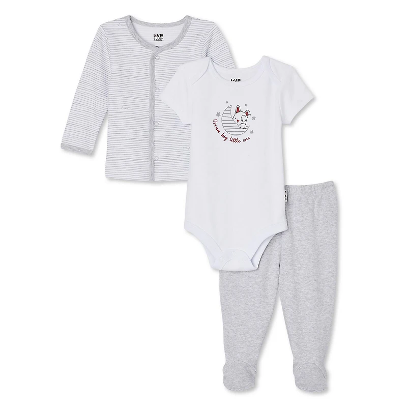 LOVE Ellen DeGeneres Infants' Unisex Cardigan 3-Piece Set
