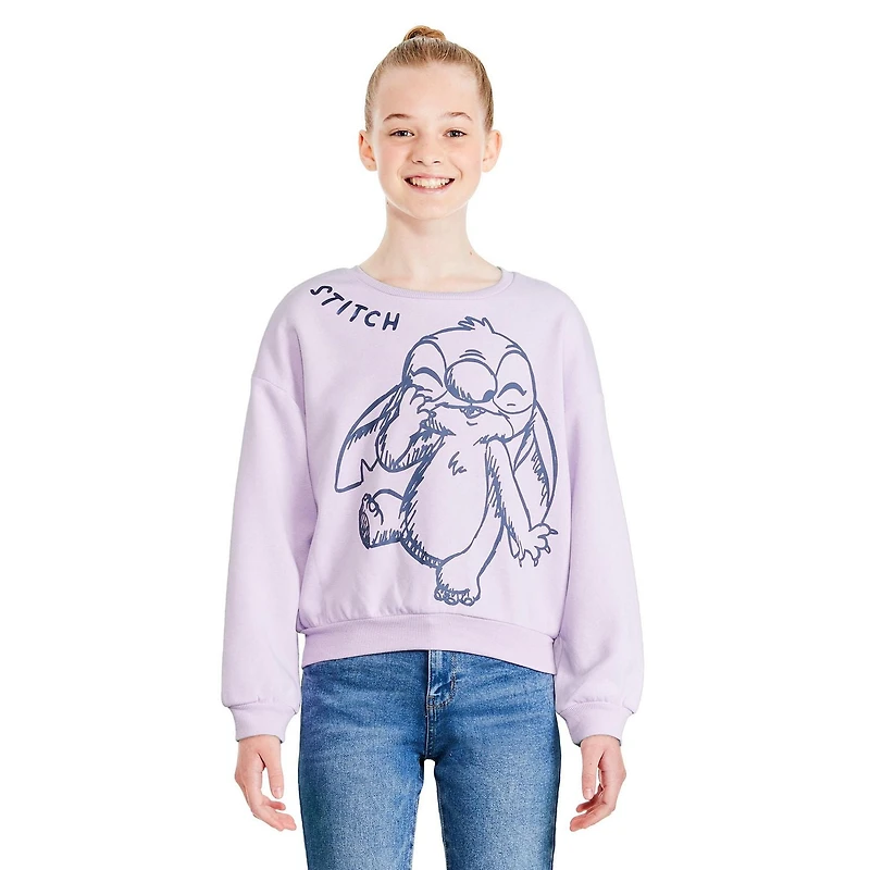 Disney Girls' Stitch Fleece Popover