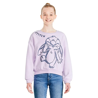 Disney Girls' Stitch Fleece Popover