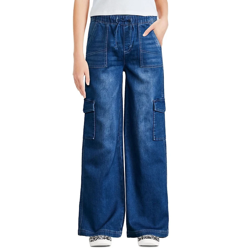 Jean cargo en denim Justice pour filles