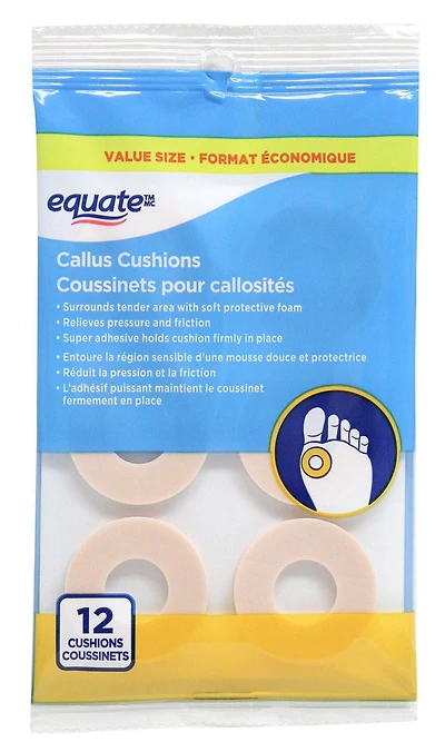 Equate Coussinets pour callosités - Format Economique 12 Coussinets