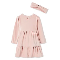 Ensemble 2 pièces avec robe en velours George pour petites filles