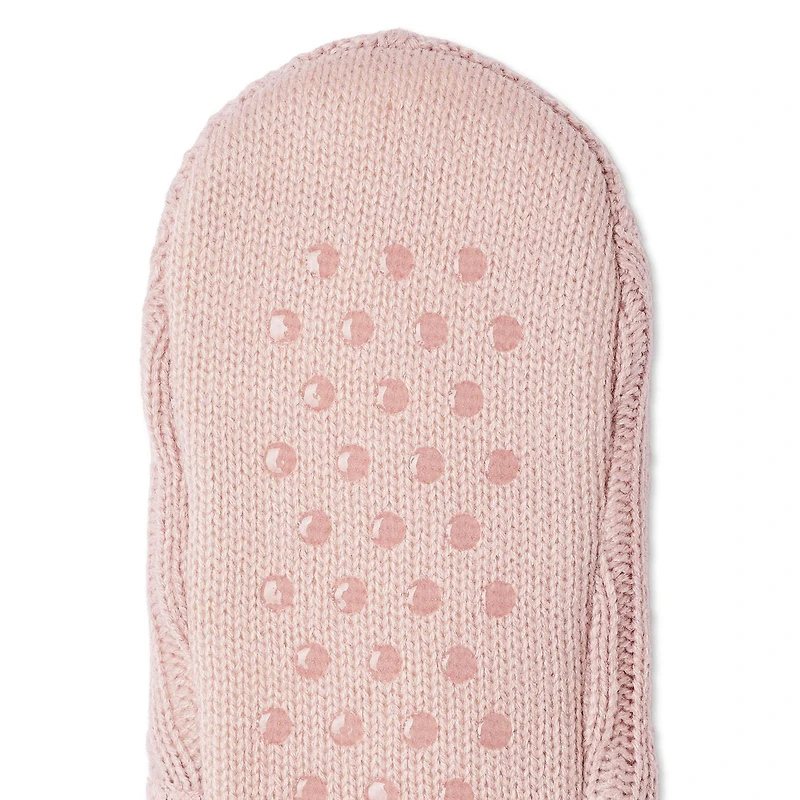 George Women's Cable Knit Slipper Socks