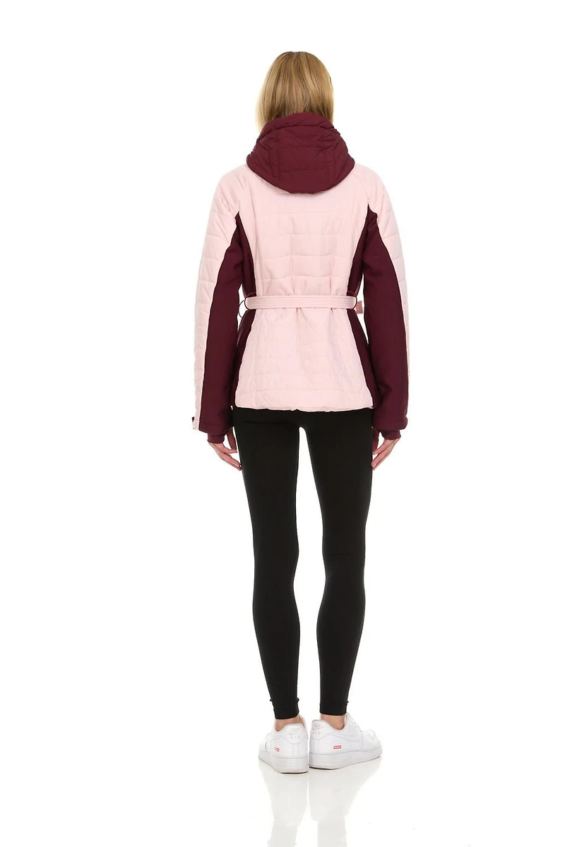 Veste de ski ceinturée Swiss Alps pour femmes