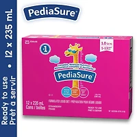 PediaSure®, Formulated Liquid Diet, Strawberry, 12 count, 2820 mL, 12 x 235 mL (12-pack)