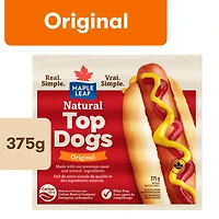 Saucisses fumées originales Natural Top Dogs Maple Leaf 375 g