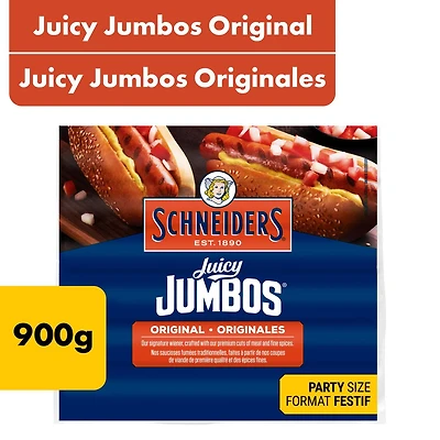 Schneiders Juicy Jumbos Original Hot Dogs Family Pack, 900 g
