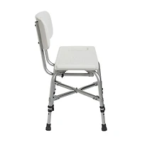 Drive Medical White Bariatric Heavy Duty Bath Bench with Backrest