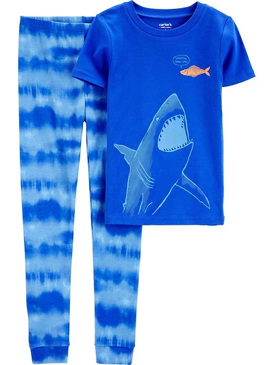 Carter's Child of Mine Big Kid Blue Shark Pyjama Set