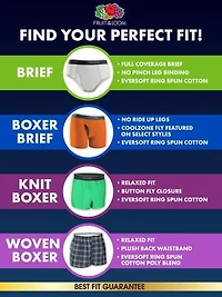 Fruit of the Loom Toddler Boys 5-Pack Boxer Brief, Sizes 2T/3T, 4T/5T