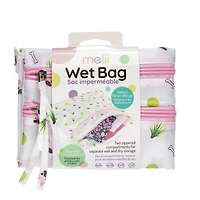 Melii Waterproof Wet & Dry Bag with Handle, for Wet Bathing Suits, Diapers and Potty Training and Dishes, 14x11