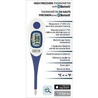 BIOS Diagnostics High Precision Digital Thermometer with Bluetooth