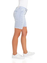 Jordache Women's Slim Bermuda With Fray Hem