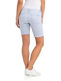 Bermuda Slim pour femmes Jordache avec ourlet effiloché