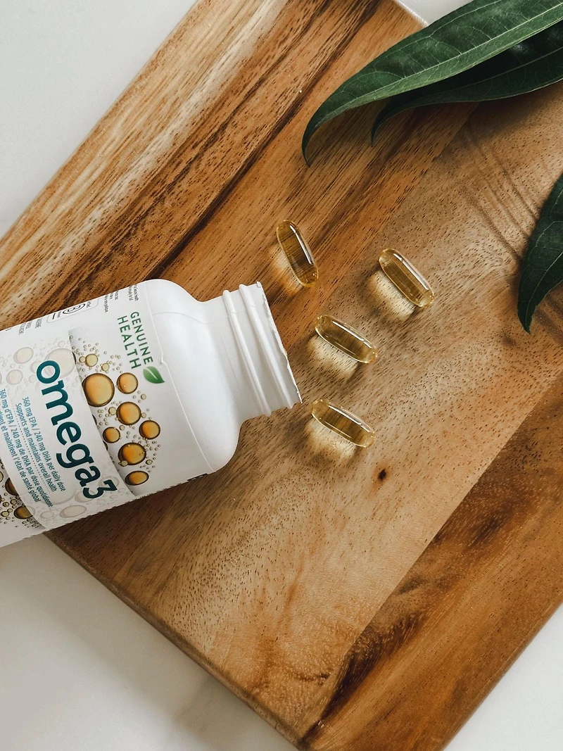 Genuine Health omega3 daily, 120 softgels, 1000mg fish oil, 160mg EPA & 100mg DHA